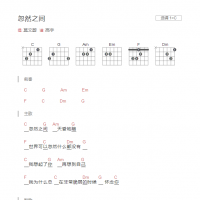 忽然之间吉他谱C调和弦版 莫文蔚