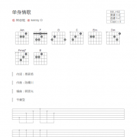 单身情歌吉他谱和弦版 林志炫