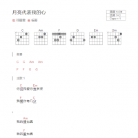 月亮代表我的心吉他谱和弦版 邓丽君