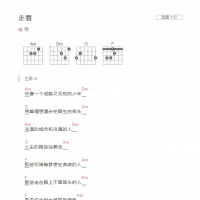 走着吉他谱C调和弦版 寻