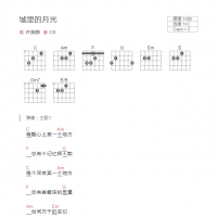 城里的月光吉他谱和弦版 许美静