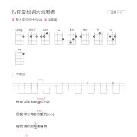 祝你爱我到天荒地老尤克里里谱  颜人中/毛衍七Vava