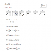 [抖音热歌]我走后吉他谱G调和弦版 小咪