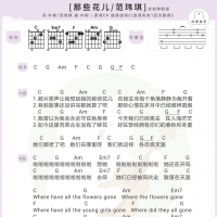 [女生版]范玮琪《那些花儿》吉他谱 白熊音乐