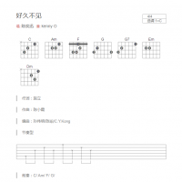 好久不见吉他谱C调和弦版 陈奕迅