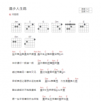 漫步人生路吉他谱C调和弦版 邓丽君