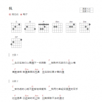 枫吉他谱C调和弦版 周杰伦