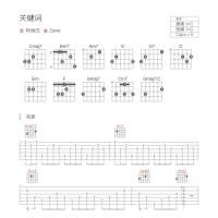 关键词吉他谱和弦版 林俊杰