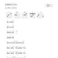 友谊地久天长吉他谱C调和弦版 王喂马