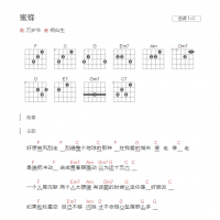 蜜蜂吉他谱C调和弦版 万岁爷
