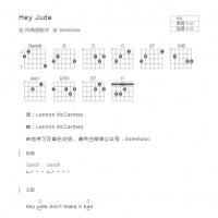 Hey Jude吉他谱G调和弦版 孙燕姿
