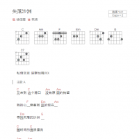 失落沙洲吉他谱C调和弦版 徐佳莹