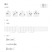 晴天吉他谱G调和弦版