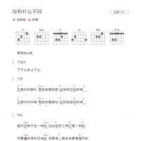 没有什么不同吉他谱C调和弦版 曲婉婷