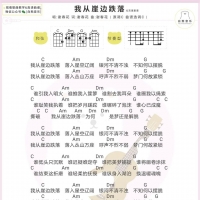 谢春花《我从崖边跌落》尤克里里谱 白熊音乐