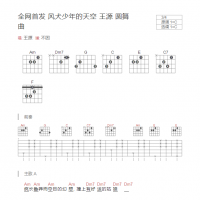 王源《圆舞曲》吉他谱C调和弦版 风犬少年的天空插曲