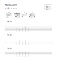 烟火里的尘埃吉他谱C调简单原版 华晨宇