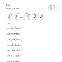 遇见吉他谱和弦版 孙燕姿