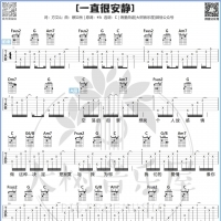 阿桑《一直很安静》吉他弹唱谱及教学视频 大树音乐屋
