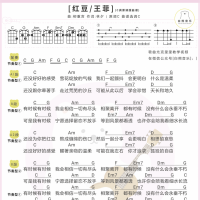 王菲《红豆》尤克里里/吉他弹唱谱C调原调版 白熊音乐