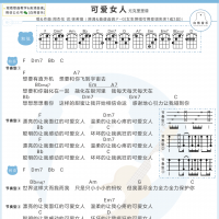 周杰伦《可爱女人》尤克里里弹唱谱及教学视频 白熊音乐
