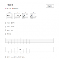 [粤语版]一生所爱吉他谱G调和弦版 莫文蔚