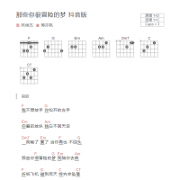 [抖音热歌]那些你很冒险的梦吉他谱和弦版 林俊杰