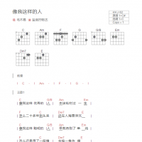 像我这样的人吉他弹唱谱和弦版 毛不易