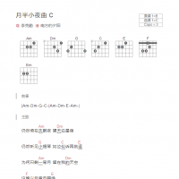 月半小夜曲吉他谱和弦版 李克勤
