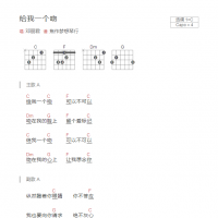 给我一个吻吉他谱C调和弦版 邓丽君