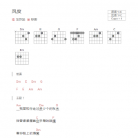 风度吉他谱和弦版 汪苏泷