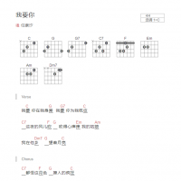 我要你吉他谱C调和弦版 任素汐