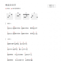 桃花朵朵开吉他谱C调和弦版 阿朵