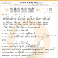[粤语版]邓紫棋《Where Did U Go/写不完的温柔》尤克里里谱 白熊音乐 ...