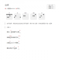[抖音热歌]山妖吉他谱C调和弦版 小星星aurora