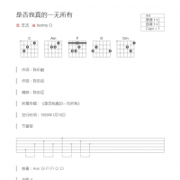 是否我真的一无所有吉他谱C调和弦版 王杰
