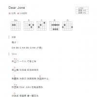 Dear Jone吉他谱G调和弦版 比莉