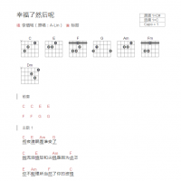 幸福了然后呢吉他谱和弦版 李瑨瑶（原唱：A-Lin）