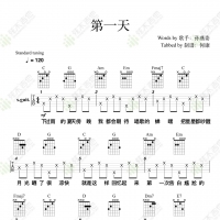孙燕姿《第一天》吉他弹唱谱 弦木吉他