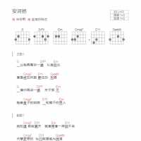 安河桥吉他弹唱谱G调和弦版 宋冬野