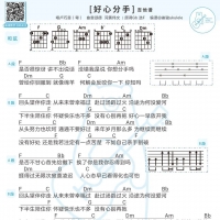 [独唱版]卢巧音/王力宏《好心分手》吉他谱 白熊音乐