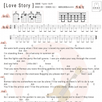 Taylor Swift《Love Story》尤克里里弹唱谱 白熊音乐