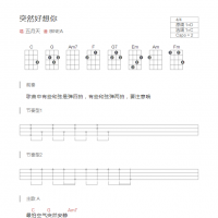 突然好想你尤克里里谱C调简单和弦版 五月天