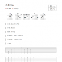 多年以后吉他谱和弦版 姜育恒