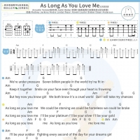 Justin Bieber《As Long As You Love Me》尤克里里谱  白熊音乐