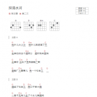 探清水河吉他谱G调和弦版 张云雷