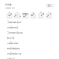红玫瑰吉他谱C调和弦版 陈奕迅