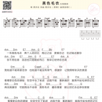 周杰伦《黑色毛衣》吉他弹唱谱 白熊音乐