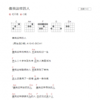 像我这样的人吉他谱和弦版 毛不易