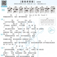 陈奕迅《是但求其爱》吉他弹唱谱  白熊音乐